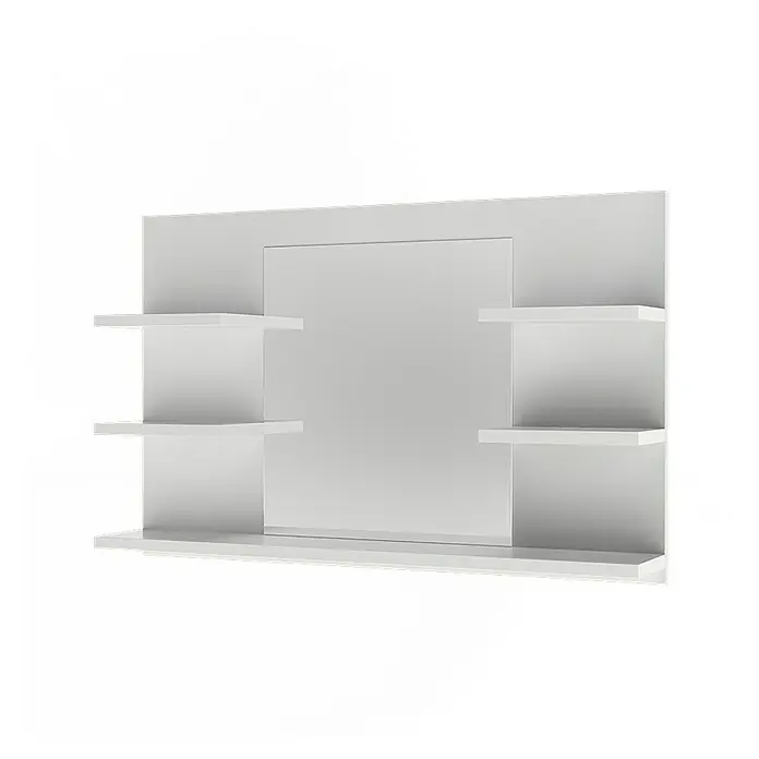 Vicco Spiegelschrank Wilbur Weiß mit Regalen - B x H: 78 x 50 cm, Sonstiges, Weiß
