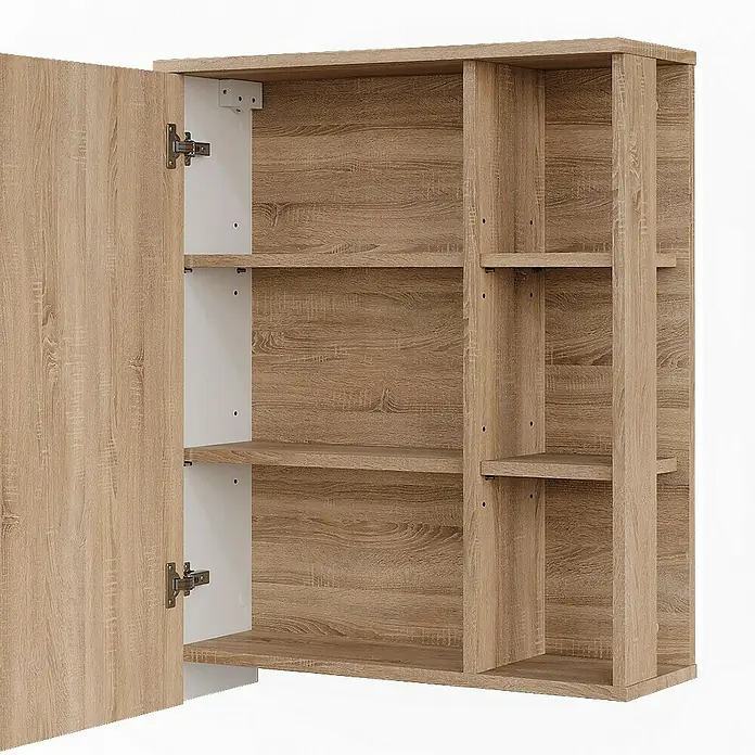 Vicco Spiegelschrank Karen Sonoma/Weiß - B x H: 60 x 75 cm, Sonstiges, Sonoma/Weiß