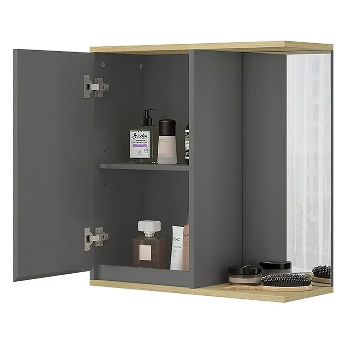Vicco Spiegelschrank Livia Anthrazit - Sonstiges, Anthrazit