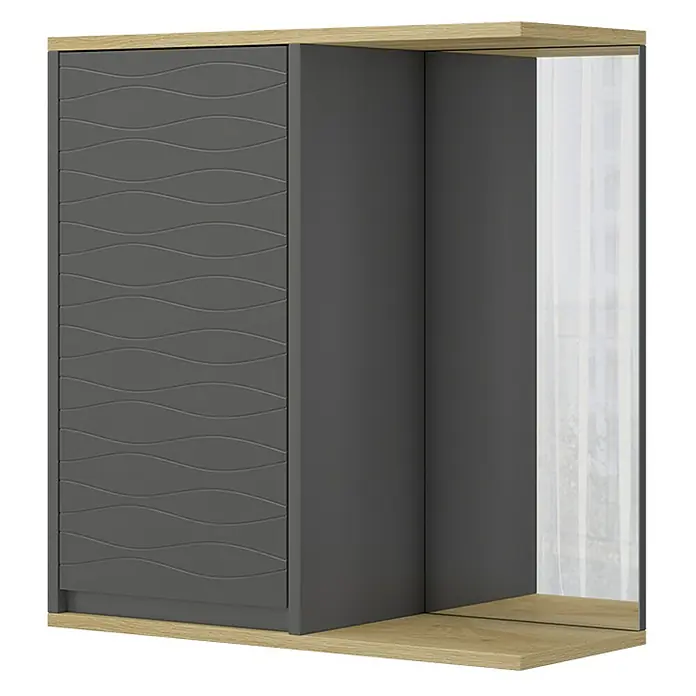 Vicco Spiegelschrank Livia Anthrazit - Sonstiges, Anthrazit