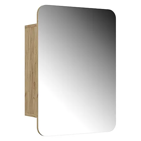 Vicco  Spiegelschrank Zino Goldkraft Eiche mit Regalen