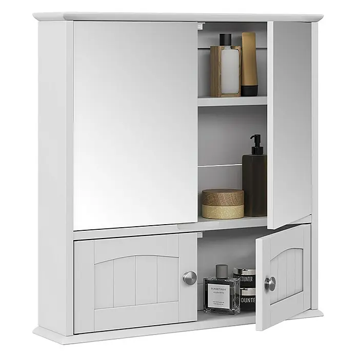 Vicco Spiegelschrank Bianco Weiß - Sonstiges, Weiß