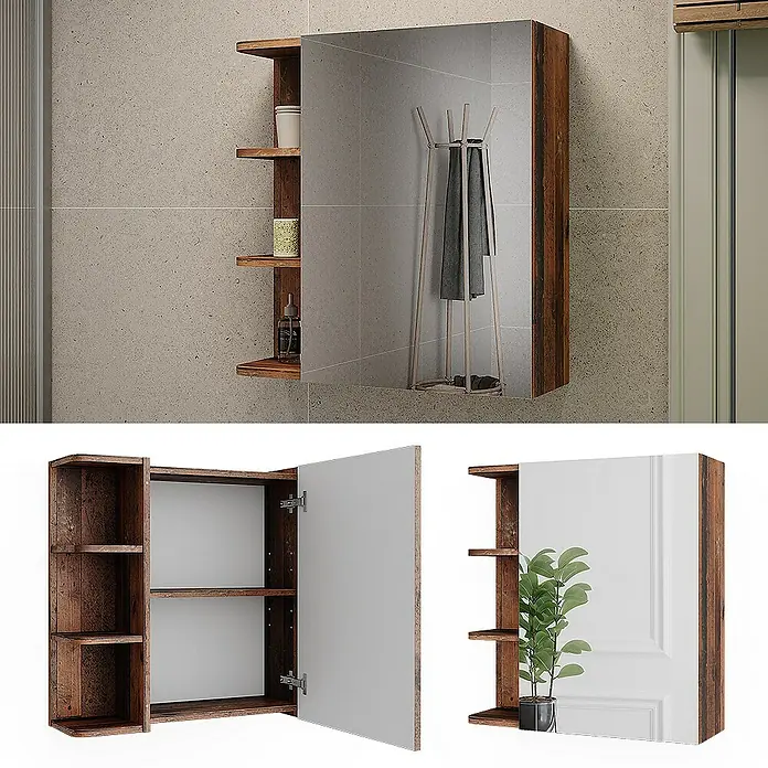 Vicco Spiegelschrank Fynn Oldstyle - B x H: 62 x 64 cm, Sonstiges, Oldstyle