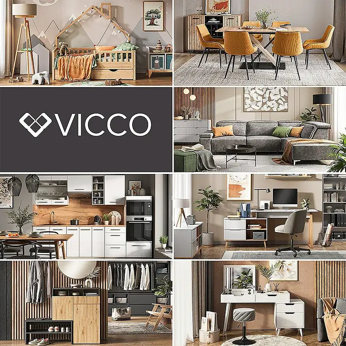 Vicco Spiegelschrank Anka Weiß - Sonstiges, Weiß