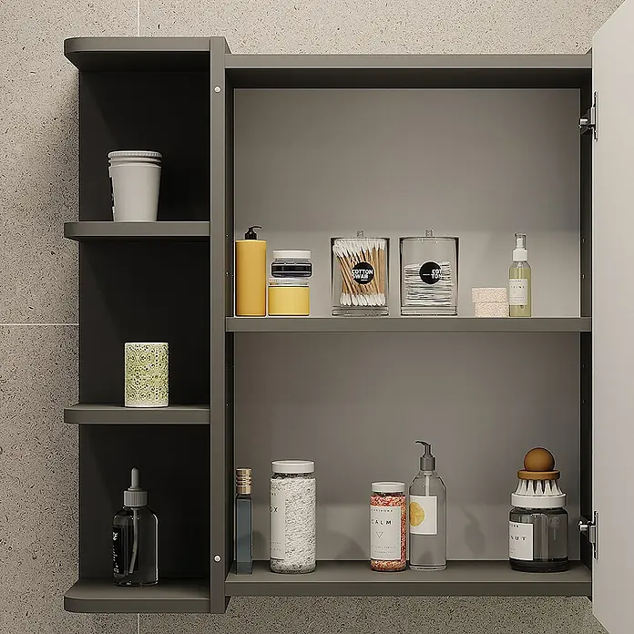 Vicco Spiegelschrank Fynn Anthrazit - Sonstiges, Anthrazit