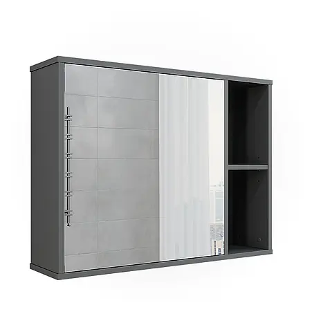 Vicco  Spiegelschrank Leano Anthrazit/Bergeiche