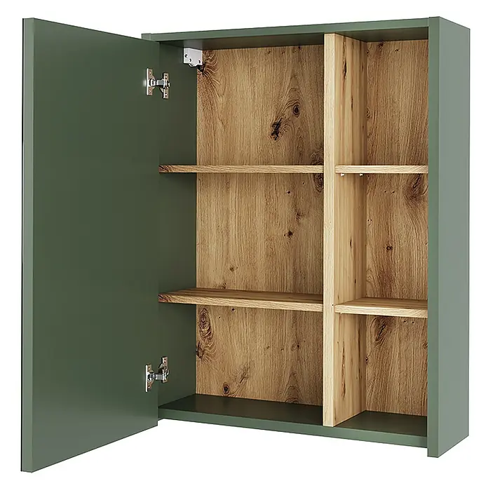 Vicco Spiegelschrank Viola Grün/Artisan mit offenen Regalen - Sonstiges, Grün/Artisan