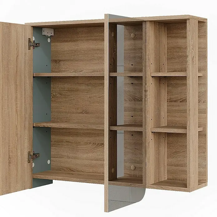 Vicco Spiegelschrank Karen Sonoma/Blau mit Spiegel - Sonstiges, Sonoma/Blau