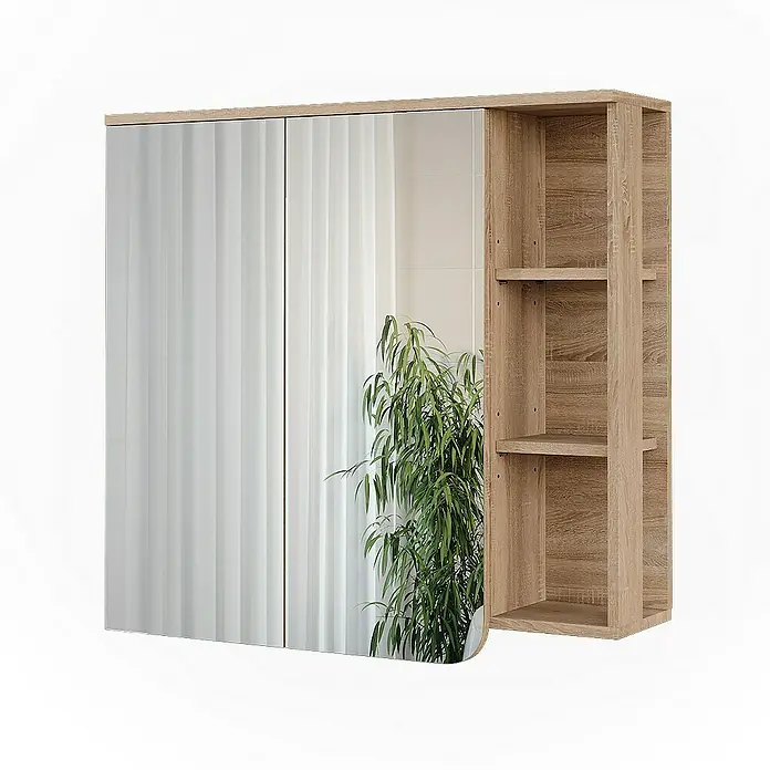 Vicco Spiegelschrank Karen Sonoma/Blau mit Spiegel - Sonstiges, Sonoma/Blau