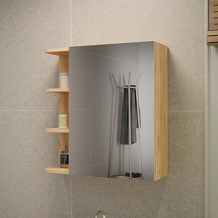 Vicco Spiegelschrank Fynn Goldkraft Eiche - Sonstiges, Goldkraft Eiche