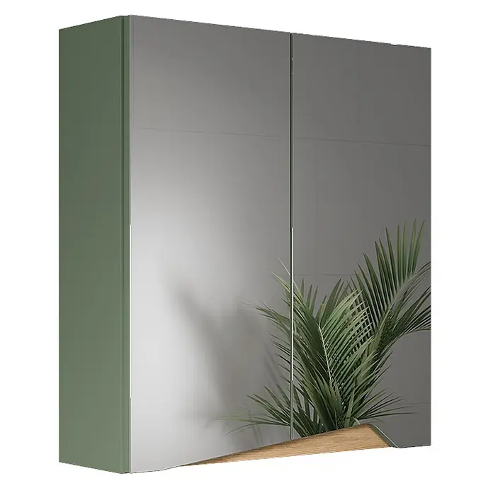 Vicco Spiegelschrank Marelle Grün/Artisan mit höhenverstellbarem Einlegeboden - Sonstiges, Grün/Artisan