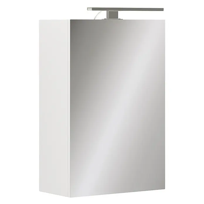 Vicco Spiegelschrank Lavio Weiß mit LED-Beleuchtung - Stahl, Weiß