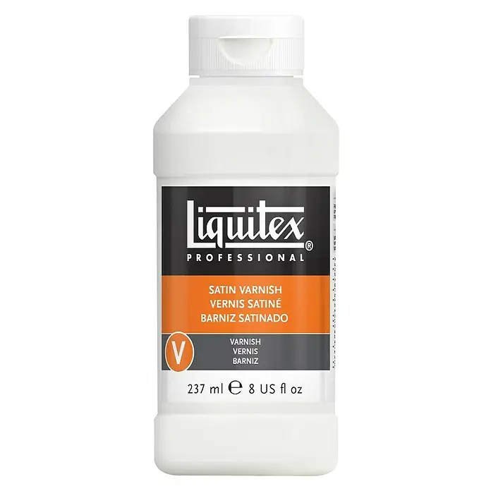 Liquitex Professional Firnis - 237 ml, Geeignet für: Acrylfarben, Seidenmatt - Liquitex Professional Satin Varnish: Eine Flasche hochwertiger Firnis für Künstler und Profis für ein satiniertes Finish.