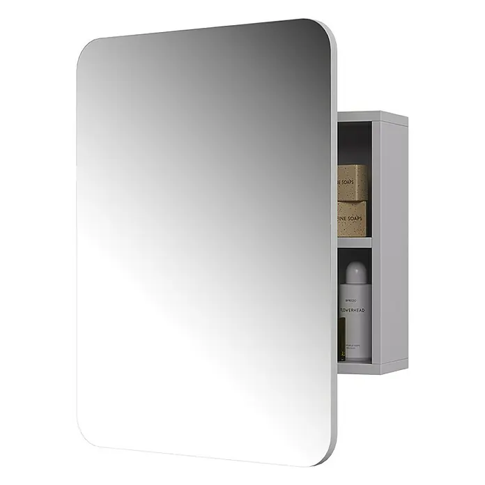 Vicco Spiegelschrank Zino Weiß mit Regalen - B x H: 65 x 50 cm, Sonstiges, Weiß