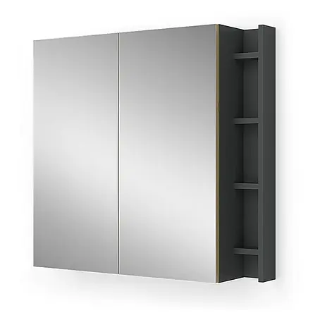 Vicco  Spiegelschrank Edelin Anthrazit/Artisan mit Regalen