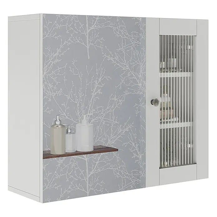 Vicco Spiegelschrank Malte Weiß mit Spiegel - B x H: 60 x 50 cm, Stahl, Weiß