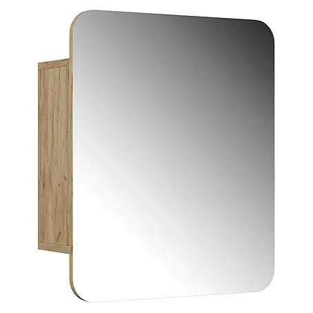 Vicco  Spiegelschrank Zino Goldkraft Eiche mit Regalen