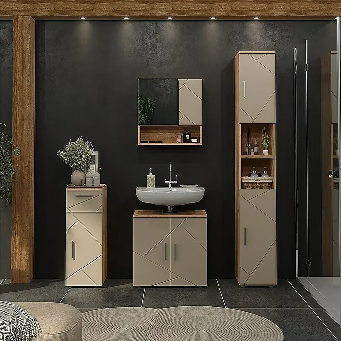 Vicco Spiegelschrank Irma Beige - Sonstiges, Beige