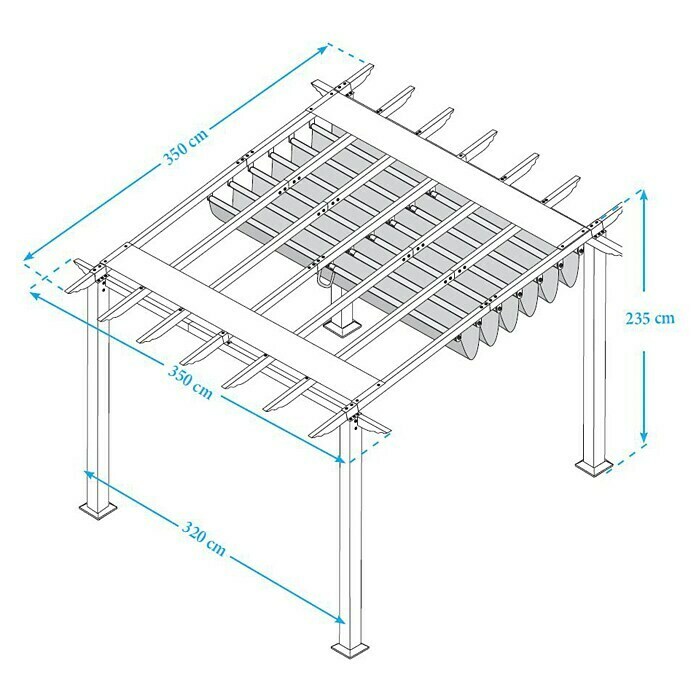 Paragon Outdoor Raffpavillon Florida350 x 350 cm, Dunkelbraun Unknown