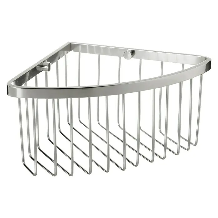 Tatay Aluminium Cesta de baño angular - L x An x Al: 20 x 20 x 11,5 cm, Plateado - Cesta de ducha angular cromada. Está hecho de material resistente a la corrosión y es adecuado para su uso en ambientes húmedos.