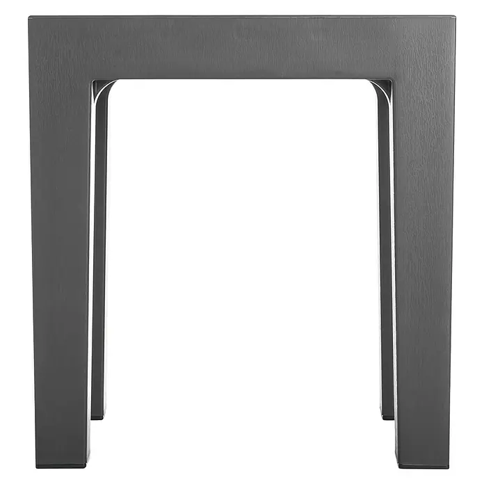 Tatay Taburete para baño Lombok - L x An x Al: 29 x 38 x 415 cm, Plástico, Cuadrado, Gris - La imagen muestra un taburete gris moderno con patas cuadradas y asiento abierto, ideal para interiores minimalistas.