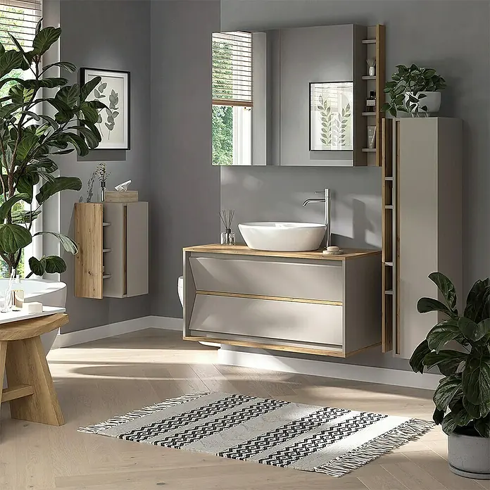 Vicco Spiegelschrank Edelin Cashmere mit Regalen - Sonstiges, Cashmere