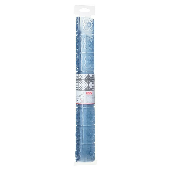 Tatay Alfombra antideslizante para ducha angular BCN (48 x 48 cm, PVC, Azul)