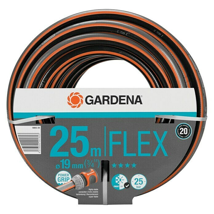Gardena Manguera Comfort Flex (Largo: 25 m, Diámetro tubo flexible: 19 mm (¾''), Presión máxima: 25 bar)