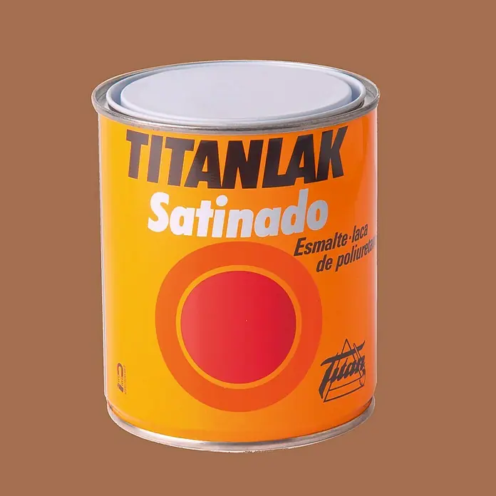 Titan Titanlak Esmalte de color - Ocre, Satinado, 750 ml - Bote de pintura Titanlak Satinado naranja, ideal para proyectos de bricolaje y aplicaciones profesionales, para un acabado satinado.