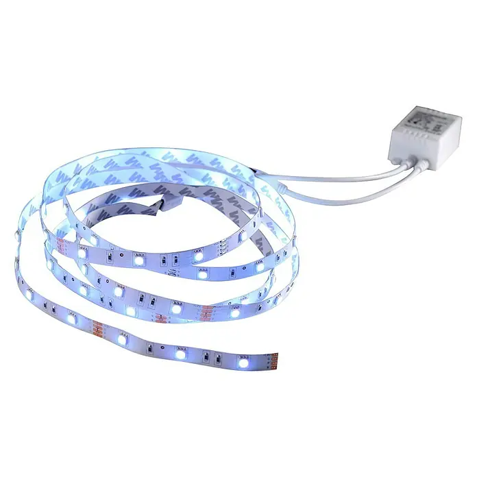 LED-Band - 10 m, RGB - Flexibles LED-Band mit Klebestreifen und Anschlusskasten, ideal für stimmungsvolle Beleuchtung in verschiedenen Farben.
