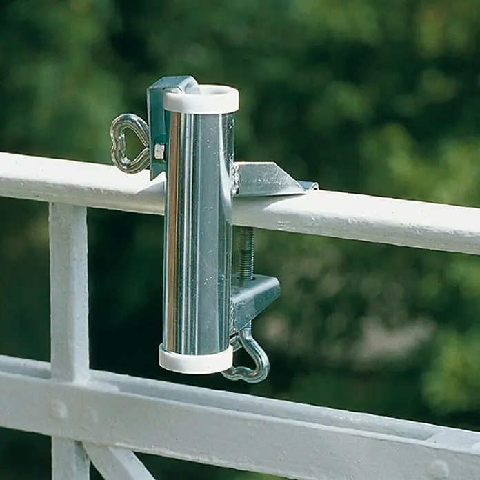 Videx Balkonklammer H - Geeignet für: Schirmstock bis 35 mm, Silber - Metall-Balkonhalterung für Fahnenstangen, geeignet zur Montage an Geländern. Praktische und stabile Lösung für Flaggen.