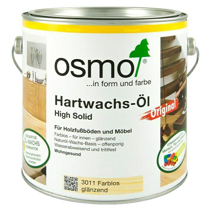 Osmo High Solid Hartwachsöl Original (Farblos, 2,5 l, Glänzend)