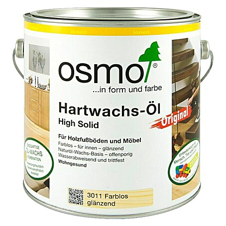 Osmo High Solid Hartwachsöl Original (Farblos, 2,5 l, Glänzend)
