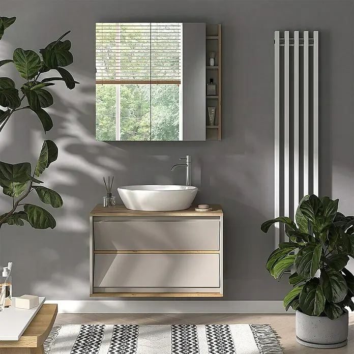 Vicco Spiegelschrank Edelin Cashmere mit Regalen - Sonstiges, Cashmere