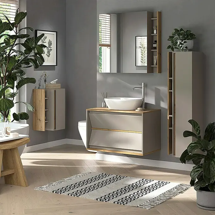 Vicco Spiegelschrank Edelin Cashmere mit Regalen - Sonstiges, Cashmere