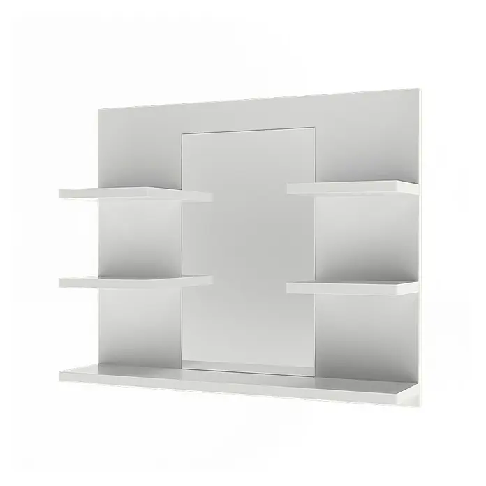 Vicco Spiegelschrank Wilbur Weiß mit Regalen - B x H: 58,8 x 50 cm, Sonstiges, Weiß