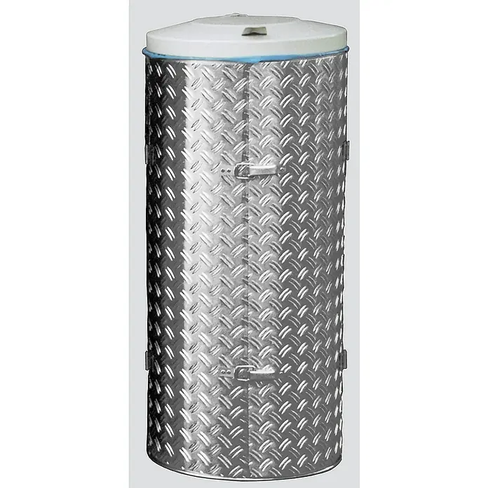 Proregal Standard Mülleimer mit Tür - 120 l, Edelstahl, Grau