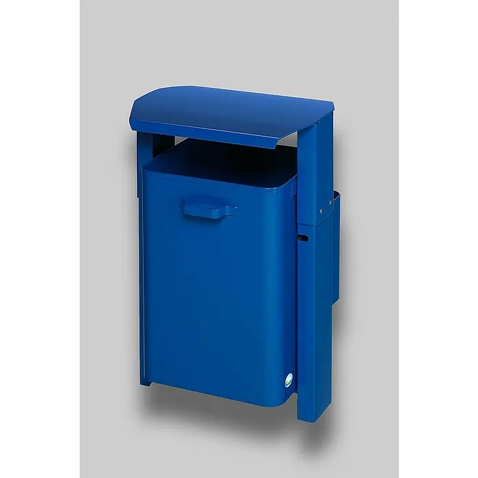 Proregal Standard-Mülleimer klassisch und eckig für den Außenbereich - Blau