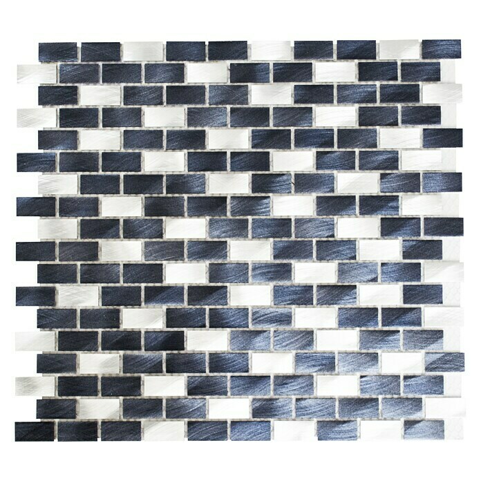 Mozaïektegel Brick XAM A431 (30,6 x 32,4 cm, Zwart, Mat)