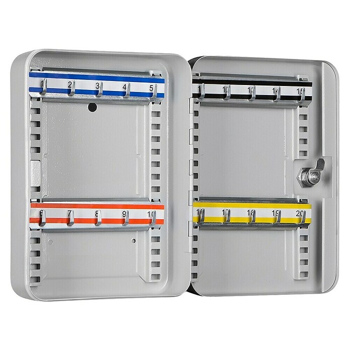 Stabilit Schlüsselkasten SK 20 (L x B x H: 80 x 180 x 250 mm, Weiß, RAL 7035, Zylinderschloss) | BAUHAUS