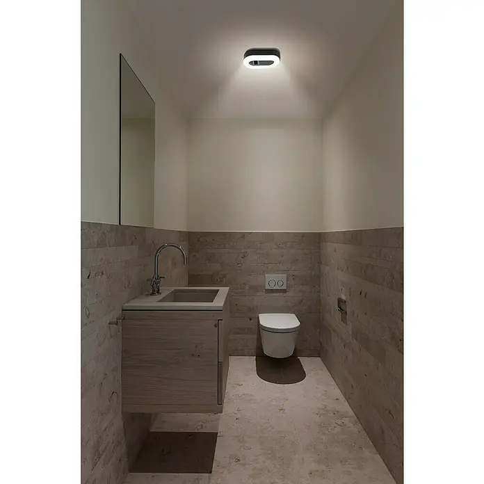Lavida LED-Außenwandleuchte Oval - 11 W, 4,2 x 11,3 x 19 cm, Schwarz, IP65 - Elegantes Badezimmer mit stilvoller Deckenleuchte, die den Raum optimal ausleuchtet und ein modernes Ambiente schafft.