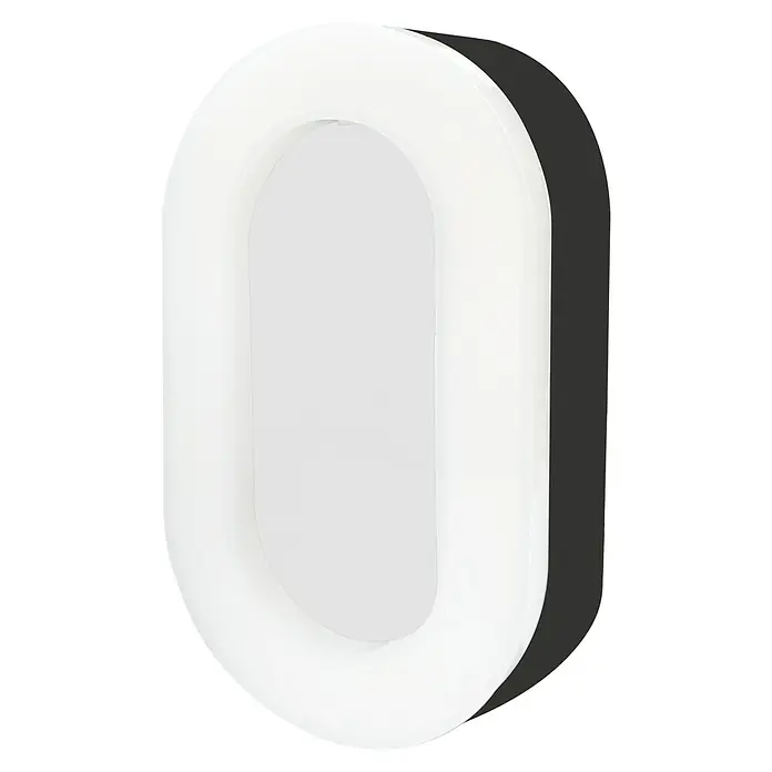 Lavida LED-Außenwandleuchte Oval - 11 W, 4,2 x 11,3 x 19 cm, Schwarz, IP65 - Ovaler, weißer LED-Wandleuchte für ein modernes und helles Ambiente. Ideal als stilvolle und energiesparende Beleuchtungslösung.