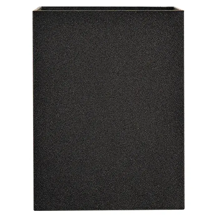 Starlux LED-Außenwandleuchte Effect - 6 W, 10 x 6 x 12 cm, Anthrazit, IP65 - Nahaufnahme einer schwarzen Texturplatte, ideal für Hintergründe oder Produktpräsentationen. Dunkel und vielseitig einsetzbar.
