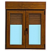Ventana de PVC practicable-oscilobatiente (105 x 118 cm, Derecha, Marrón, Con persiana de PVC) | BAUHAUS