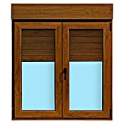 Ventana de PVC practicable-oscilobatiente (120 x 138 cm, Derecha, Marrón, Con persiana de PVC) | BAUHAUS