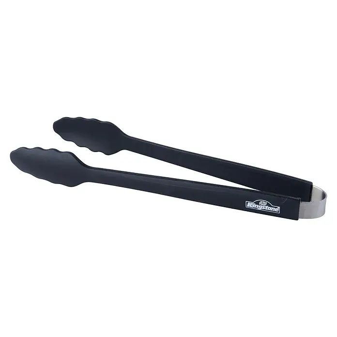 Kingstone Grillzange - Länge: 30 cm, Silikon/Edelstahl - Schwarze Grillzange von Kingston mit gewelltem Rand für sicheren Halt und einfache Handhabung beim Grillen.