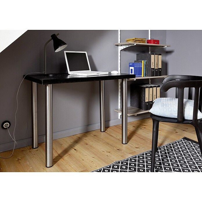 Element System Möbelfuß (Ø x L: 60 x 900 mm, Traglast: 75 kg, Farbe: Schwarz)