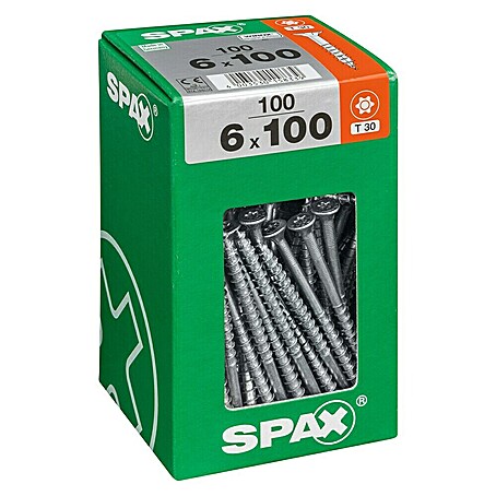 Spax T-Star plus Universalschraube T-Star plus (Ø x L: 6 x 100 mm, WIROX Oberfläche, T-Star plus, 100 Stk.)