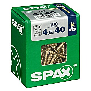 Spax Universalschraube (4,5 x 40 mm, Vollgewinde, 100 Stk.)