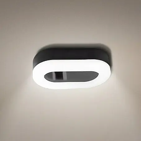 Lavida  LED-Außenwandleuchte Oval